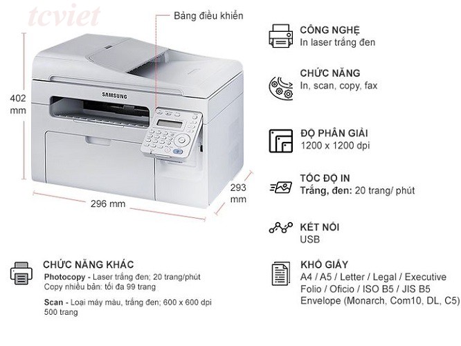 Máy in laser đa năng Samsung 3401F